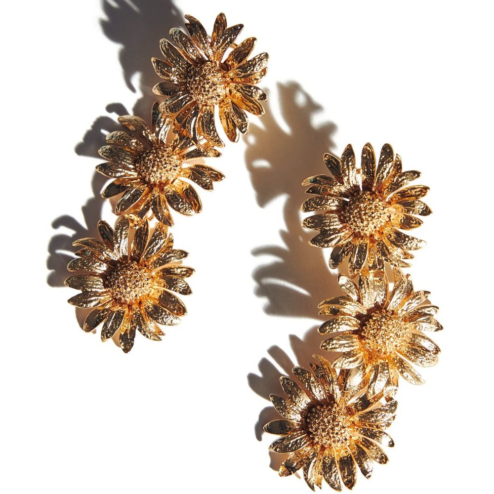 BLOGGER'S FAVE! Zara 2 Piece Set Daisy Earrings And Daisy Necklace NWT - Picture 13 of 16